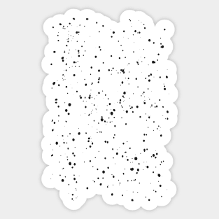 Black & White Ink Spots Sticker